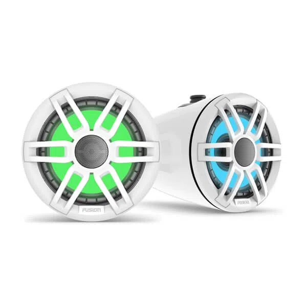 Haut-parleurs marins blancs Fusion® Rollbar XS 6.50" 200W avec éclairage LED RVB